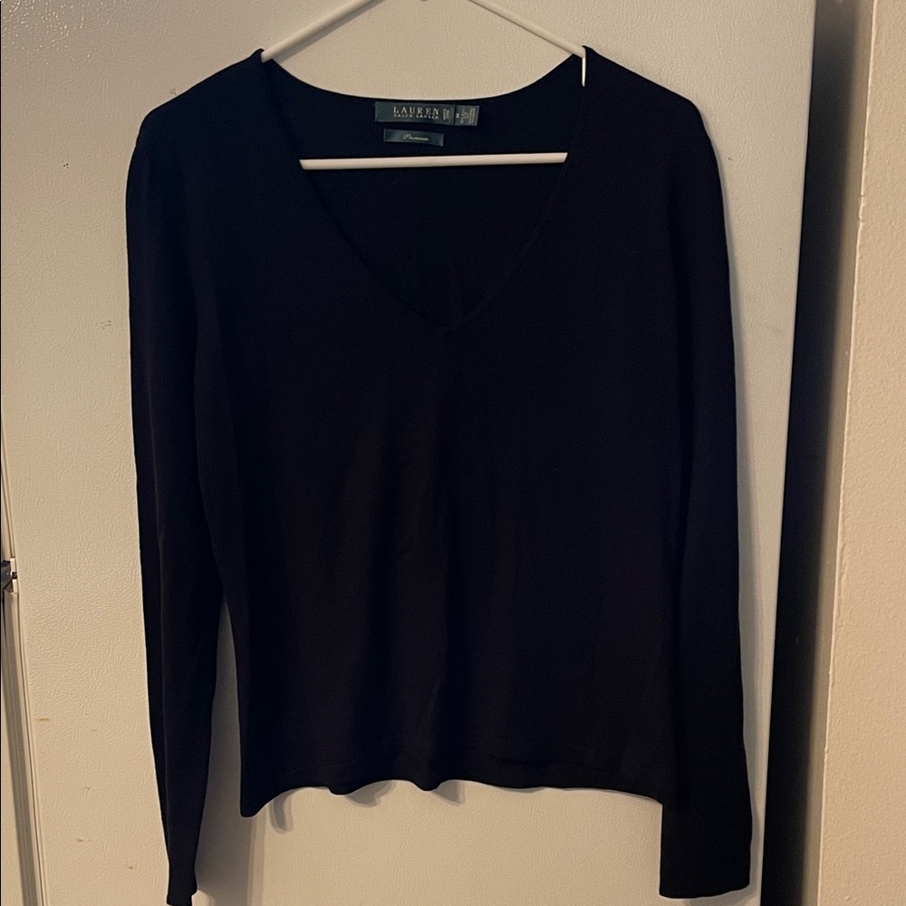 Lauren Ralph Lauren Premium Medium Silk Cashmere‎ Elevated Long Sleeve Sweater